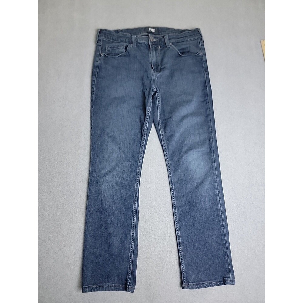 Paige Federal Jeans Mens 32 33x289 Straight Stretch Mid Rise Dark Blue Preppy